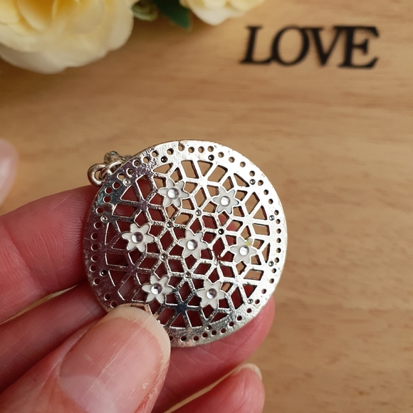 Round Silver Stud Earrings - Picture 3 of 5